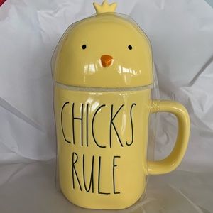Rae Dunn Chicks Rule Mug w/Topper